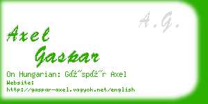 axel gaspar business card